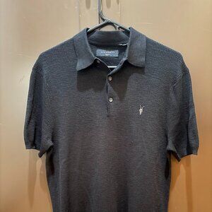 AllSaints Aubrey Ramskull Polo Black NWT